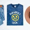 Socially Awkward Introvert Social Anxious Awkwardly Social Mineral Wash Tshirts Mineral Navy Socially Awkward Introvert Social Anxious Awkwardly Social Mineral Wash Tshirts Mineral Navy