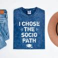 Sociology Graduate Graduation I Chose Socio Path Mineral Wash Tshirts Mineral Navy
