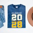 Sophomore 2028 Class Of 2028 Graduation 2028 10th Grade Mineral Wash Tshirts Mineral Navy