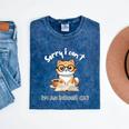 Sorry I Can't Indoor Cat Top For Introvert With Coffee Book For Men Women Kids Mineral Wash Tshirts Mineral Navy