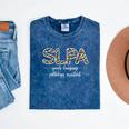 Speech Therapy Graduation For SLPA Therapist Mineral Wash Tshirts Mineral Navy