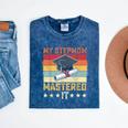 My Stepmom Mastered It Master's Degree Graduation Vintage Mineral Wash Tshirts Mineral Navy