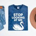 Stop Looking At Me Swan Introvert Humor Mineral Wash Tshirts Mineral Navy Stop Looking At Me Swan Introvert Humor Mineral Wash Tshirts Mineral Navy