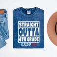 Straight Outta 4th Grade Class Of 2026 Shirt Graduation Mineral Wash Tshirts Mineral Navy