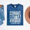 Straight Outta 4th Grade Graduation Class 2026 Fourth Grade Mineral Wash Tshirts Mineral Navy