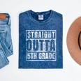 Straight Outta 5th Grade Graduation Her Him Boy T-Shirt Mineral Wash Tshirts Mineral Navy