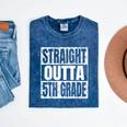 Straight Outta 5th Grade Graduation Motivational Mineral Wash Tshirts Mineral Navy