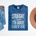 Straight Outta 7th Grade Graduation Class Of 2026 Graduate Mineral Wash Tshirts Mineral Navy