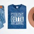 Straight Outta Art School Graduation Shirt Mineral Wash Tshirts Mineral Navy