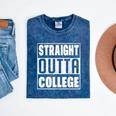 Straight Outta College Graduate Graduation 2025 Grad Men Mineral Wash Tshirts Mineral Navy