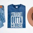 STRAIGHT OUTTA COLLEGE Graduation 2019 Her Him Women Mineral Wash Tshirts Mineral Navy