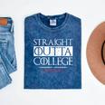 Straight Outta College Shirt Class Of 2018 Graduation Mineral Wash Tshirts Mineral Navy