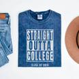 Straight Outta College s Graduation Mineral Wash Tshirts Mineral Navy