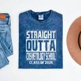Straight Outta Cosmetology School Class Of 2025 Graduation Mineral Wash Tshirts Mineral Navy