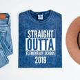 Straight Outta Elementary School 2019 Graduation Fun Mineral Wash Tshirts Mineral Navy