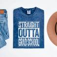 Straight Outta Grad School Shirt Boy Girl Graduation Mineral Wash Tshirts Mineral Navy