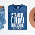 STRAIGHT OUTTA HIGH SCHOOL Senior 2019 Graduation Mineral Wash Tshirts Mineral Navy