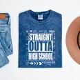 Straight Outta High School Shirt Cute Graduation Mineral Wash Tshirts Mineral Navy