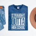 Straight Outta High School Shirt Graduation Idea Mineral Wash Tshirts Mineral Navy