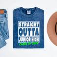 Straight Outta Junior High School Class Of 2022 Graduation Mineral Wash Tshirts Mineral Navy