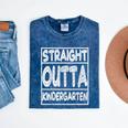 Straight Outta Kindergarten Shirt Great Graduation Idea Mineral Wash Tshirts Mineral Navy