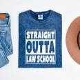 Straight Outta Law School Future Lawyer Graduation Mineral Wash Tshirts Mineral Navy