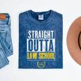 Straight Outta Law School Graduation Tshirt Law School Mineral Wash Tshirts Mineral Navy
