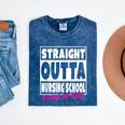 Straight Outta Nursing School Class Of 2018 Graduation Mineral Wash Tshirts Mineral Navy
