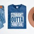 Straight Outta Pharmacy School Class 2025 Pharma Graduation Mineral Wash Tshirts Mineral Navy