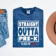 Straight Outta Pre-K Class Of 2018 Shirt Graduation Mineral Wash Tshirts Mineral Navy