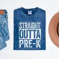 Straight Outta Pre-K Shirt Preschool Boy Girl Graduation Mineral Wash Tshirts Mineral Navy