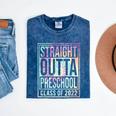 Straight Outta Preschool Class Of 2022 School Graduation Mineral Wash Tshirts Mineral Navy