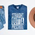 Straight Outta Preschool Pre-School Graduation Cool Mineral Wash Tshirts Mineral Navy
