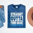 Straight Outta Third Grade Class Of 2019 Graduation Mineral Wash Tshirts Mineral Navy