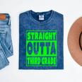 Straight Outta Third Grade Graduation Class Mineral Wash Tshirts Mineral Navy