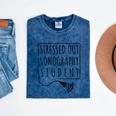 Stressed Sonography Student Ultrasound Tech Graduation Mineral Wash Tshirts Mineral Navy