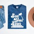 Sue You Soon Law Student School Graduation Mineral Wash Tshirts Mineral Navy