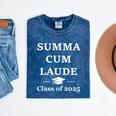 Summa Cum Laude Class Of 2025 Distinction Degree Graduation Mineral Wash Tshirts Mineral Navy