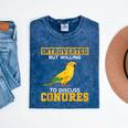 Sun Conure Introvert Parrot Bird Sun Conure Mineral Wash Tshirts Mineral Navy