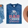 Super Proud Dad Of 2025 Graduate Senior Graduation Family Mineral Wash Tshirts Mineral Navy