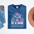 Super Proud Dad Of 2026 Graduate Senior Graduation Family Mineral Wash Tshirts Mineral Navy