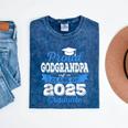 Super Proud GodGrandpa Of 2025 Graduate Graduation Family Mineral Wash Tshirts Mineral Navy