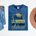 Super Proud Little Brother 2025 Graduate Graduation Family Mineral Wash Tshirts Mineral Navy