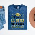 Super Proud Little Sister Of 2025 Graduate Graduation Family Mineral Wash Tshirts Mineral Navy