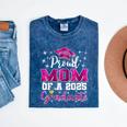 Super Proud Mom Of 2025 Graduate Senior Graduation Family Mineral Wash Tshirts Mineral Navy