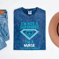 Superhero RN Nurse Shirt Graduation Mineral Wash Tshirts Mineral Navy
