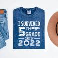 I Survived 5th Grade Class Of 2022 Graduation Student Mineral Wash Tshirts Mineral Navy