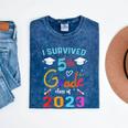 I Survived 5th Grade Graduation Class 2023 Elementary Mineral Wash Tshirts Mineral Navy