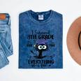 I Survived 8th Grade Graduated Cat Graduation Mineral Wash Tshirts Mineral Navy