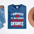 I Survived My Boyfriend's Bachelor's Degree Graduation Mineral Wash Tshirts Mineral Navy